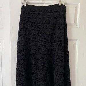 Eileen Fisher Black lace skirt
